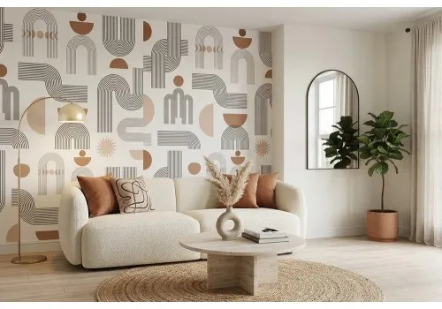 Carta da parati motivo geometrico vintage