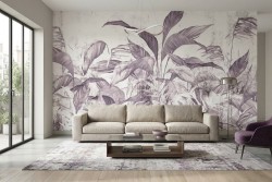 Carta da parati foglie raffinata -Cartadaparati.it