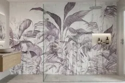 Carta da parati foglie elegante