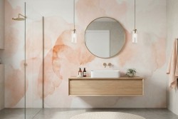 Carta da parati astratta acquerello bagno