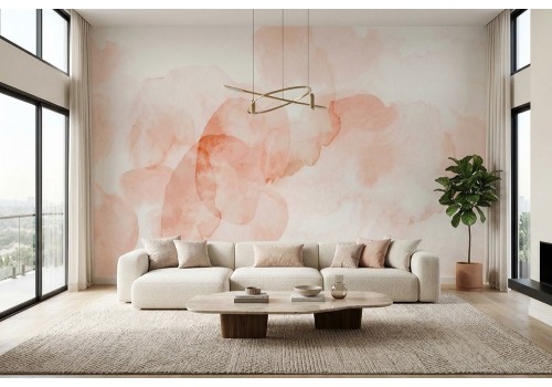 Carta da parati astratta rosa acquerello