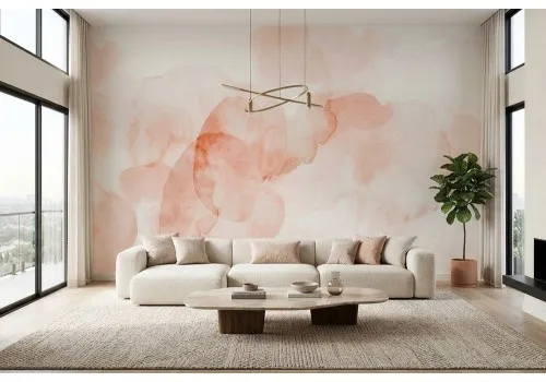 Carta da parati astratta rosa acquerello