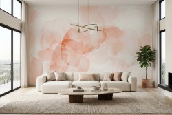 Carta da parati astratta rosa acquerello