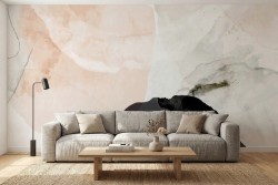 Carta da parati acquerello rosa tenue