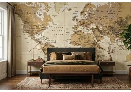 Carta da parati mappamondo vintage | Made in Italy 2