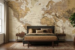 Carta da parati mappamondo vintage