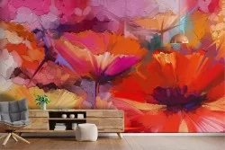 Wallpaper Paintings and Watercolors Leaves and Flowers Nature