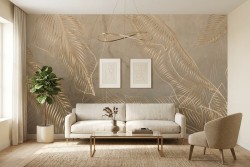 Carta da parati foglie tropicali stilizzate | Certificata