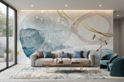 Carta da parati acquerello toni pastello