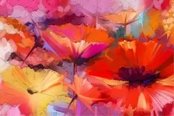 Carta da Parati Design e Stili Flora e Fauna Paesaggi e Natura Dipinti e Acquerelli Foglie e Fiori Natura