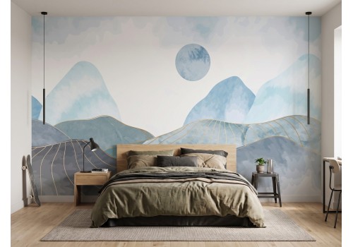 Abstract mountains wallpaper shades
