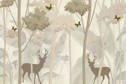 Carta da Parati Flora e Fauna Paesaggi e Natura Alberi animali Foreste e Alberi