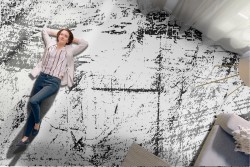 Carta da Parati superficie cemento graffiato