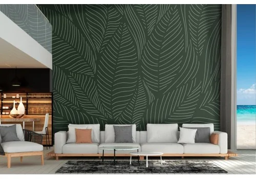 Wallpaper illustration stylized leaves