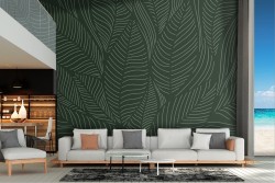 Wallpaper illustration stylized leaves