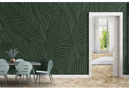 Wallpaper illustration stylized leaves 2