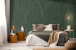 Stylized Nature Leaves Wallpaper