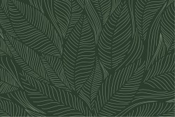 Wallpaper Design and Styles Flora and Fauna Stylized Nature Leaves