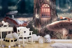 Fairy forest fantasy nature children's wallpaper
