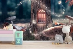 Carta da Parati bosco fatato fantasy natura bambini