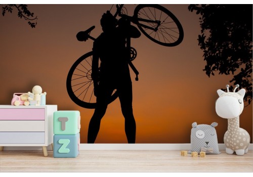 Wallpaper man with bike photography 2