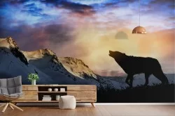 Mountain Snow Animal Wallpaper