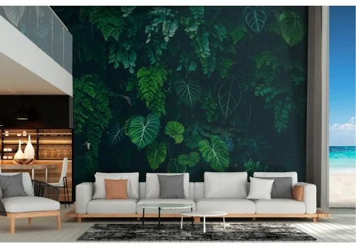 Carta da Parati foresta tropicale foglie natura