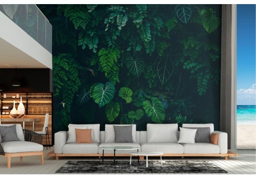 Tropical forest leaves nature wallpaper