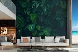 Tropical forest leaves nature wallpaper