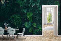 Carta da Parati foresta tropicale foglie natura