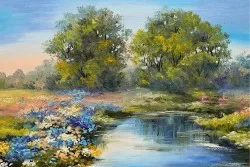 Carta da Parati Paesaggi e Natura Flora e Fauna Design e Stili Dipinti e Acquerelli Foglie e Fiori Natura