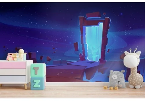 Carta da Parati paesaggio pianeta alieno fantasy bambini