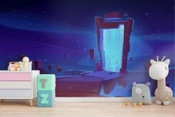 Carta da Parati paesaggio pianeta alieno fantasy bambini