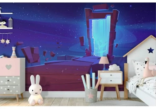 Carta da Parati paesaggio pianeta alieno fantasy bambini 2