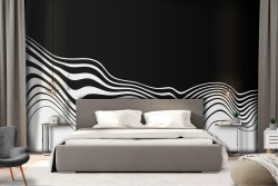 Modern Wallpaper Stripes and Vintage Waves