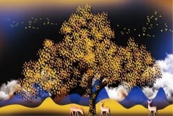 Wallpaper Design and Styles Flora and Fauna Landscapes and Nature Animals Abstract Forests and Trees