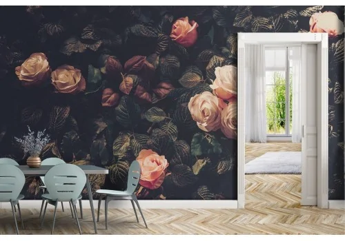 Vintage nature roses wallpaper design 2