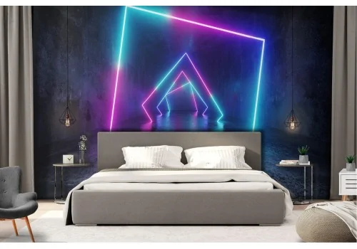Carta da Parati corridoio NEON 3D 2