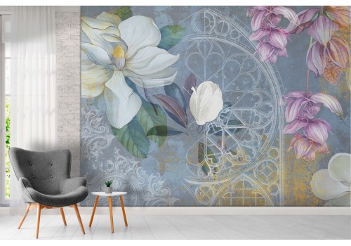 Wallpaper illustration abstract nature with geometric friezes 2