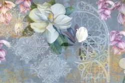 Carta da Parati Design e Stili Flora e Fauna Dipinti e Acquerelli Fiori Natura