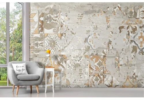 Wallpaper with worn plaster concrete surface 2