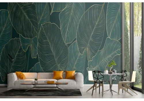 Tropical green large leaves nature wallpaper 2