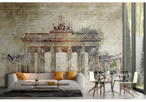 Classic Arch Vintage Painted Wallpaper