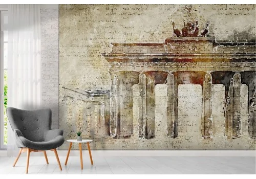 Classic Arch Vintage Painted Wallpaper 2