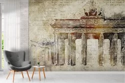 Classic Arch Vintage Painted Wallpaper