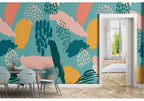 '70s Abstract Colored Spots Wallpaper 2