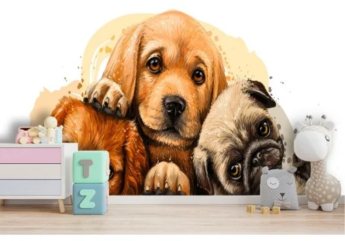 Wallpaper puppies animals children 2