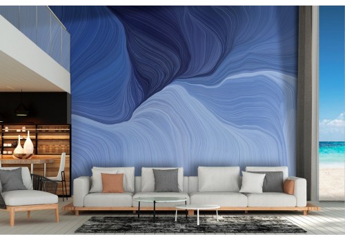 Abstract wave wallpaper in blue color