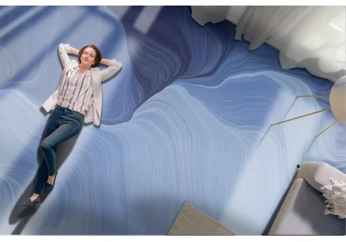 Abstract wave wallpaper in blue color 2