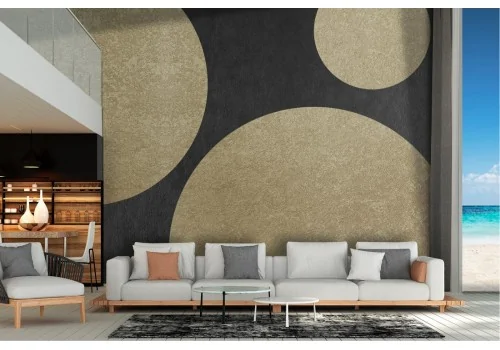 Wallpaper circles modern geometric design